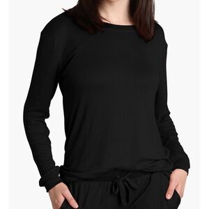 Blis Black Women's Long Sleeve Crewneck Pajama Top